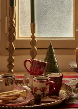 LIRA GLOGG MUG - RED FLOWER