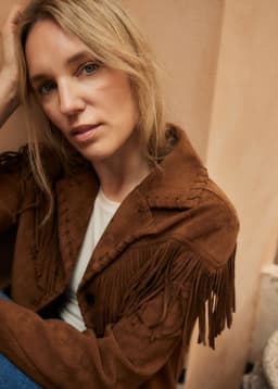 DOLORES SUEDE JACKET - BROWN