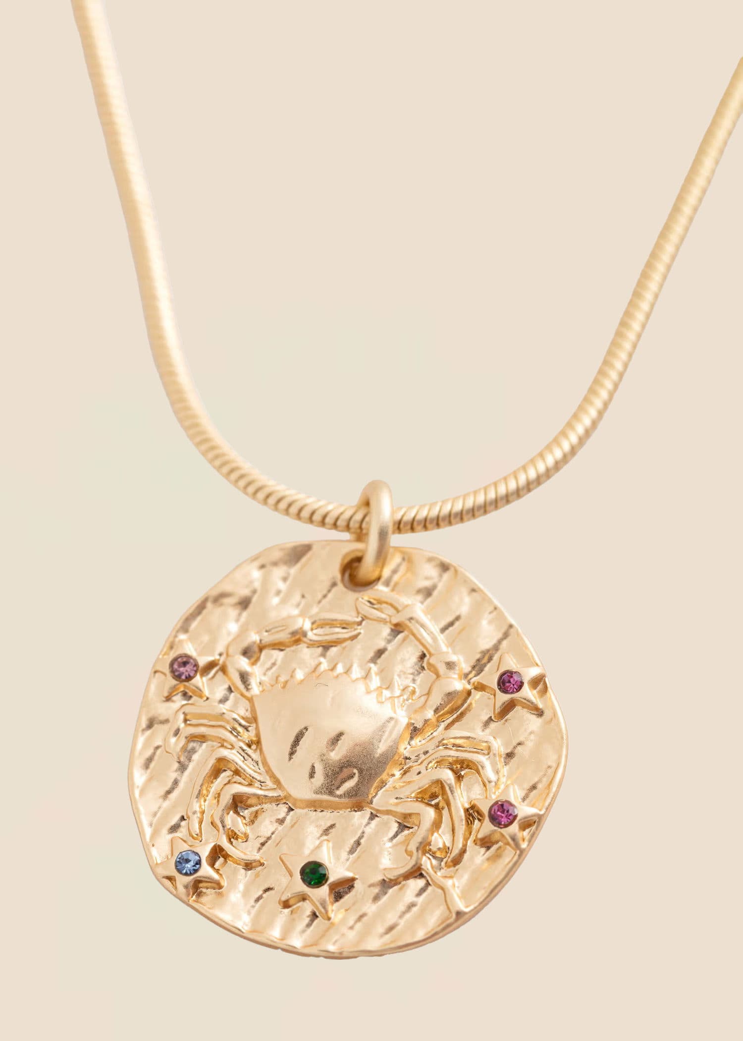 ZODIAC Halsband med stjärntecken - Kräftan - Guld 1 - Indiska