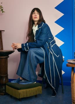 CLEOPATRA DENIM COAT - BLUE