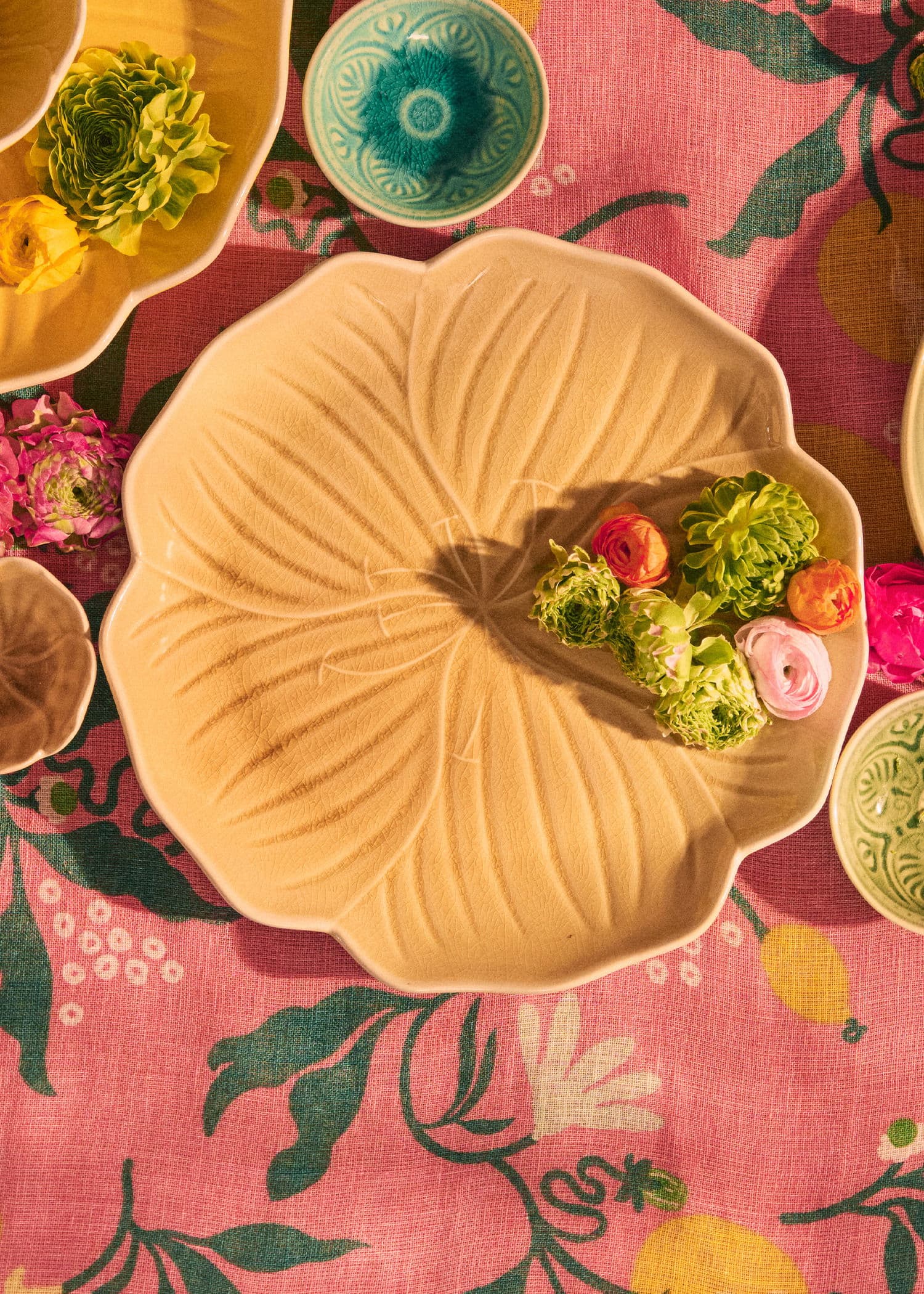 FLOWER Blomstertallerken - Beige 1 - Indiska