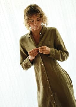 DIANA LONG SHIRT - khaki