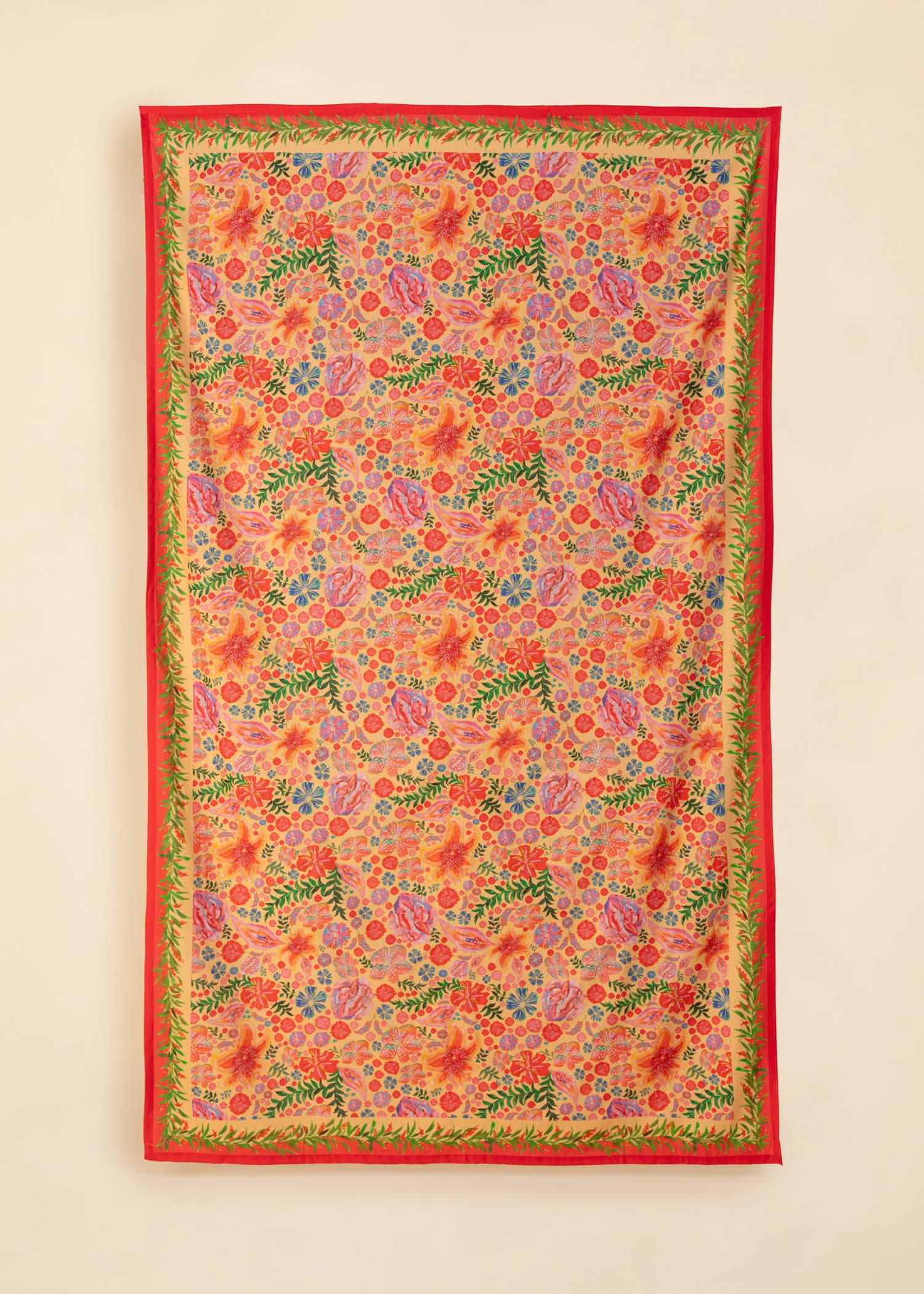 Veda Mönstrad bordsduk i bomull & lin - 1 - Indiska