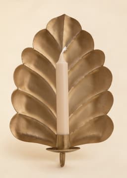 LEAF WALL SCONCE - BRASS