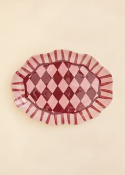 HARLEQUIN SERVING TRAY - PINK
