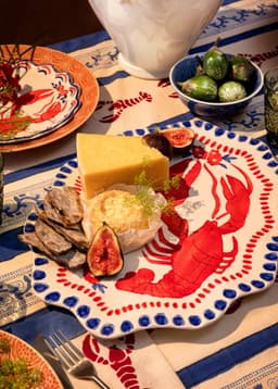 CRAYFISH SERVING PLATE - BLUE