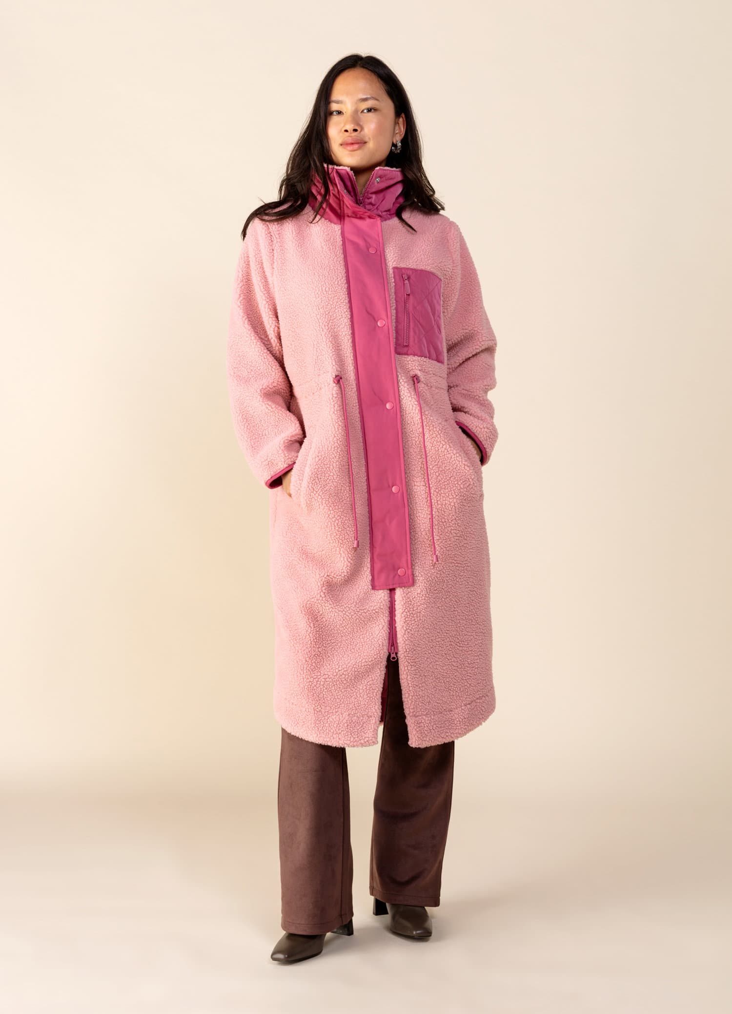 HAILEY Rosa lång pilejacka - Rosa 1 - Indiska