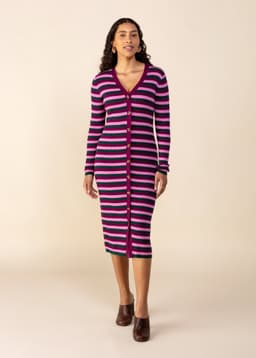 CARLA LS DRESS - PLUM