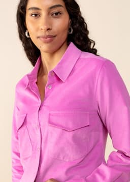 KIENNA CORD SHIRT - PINK