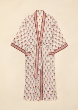 Mira Long Robe - PINK BUTTI