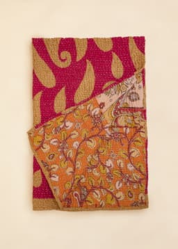 Kantha Throw - PINK