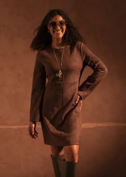 ALINA DRESS - CHOCOLATE