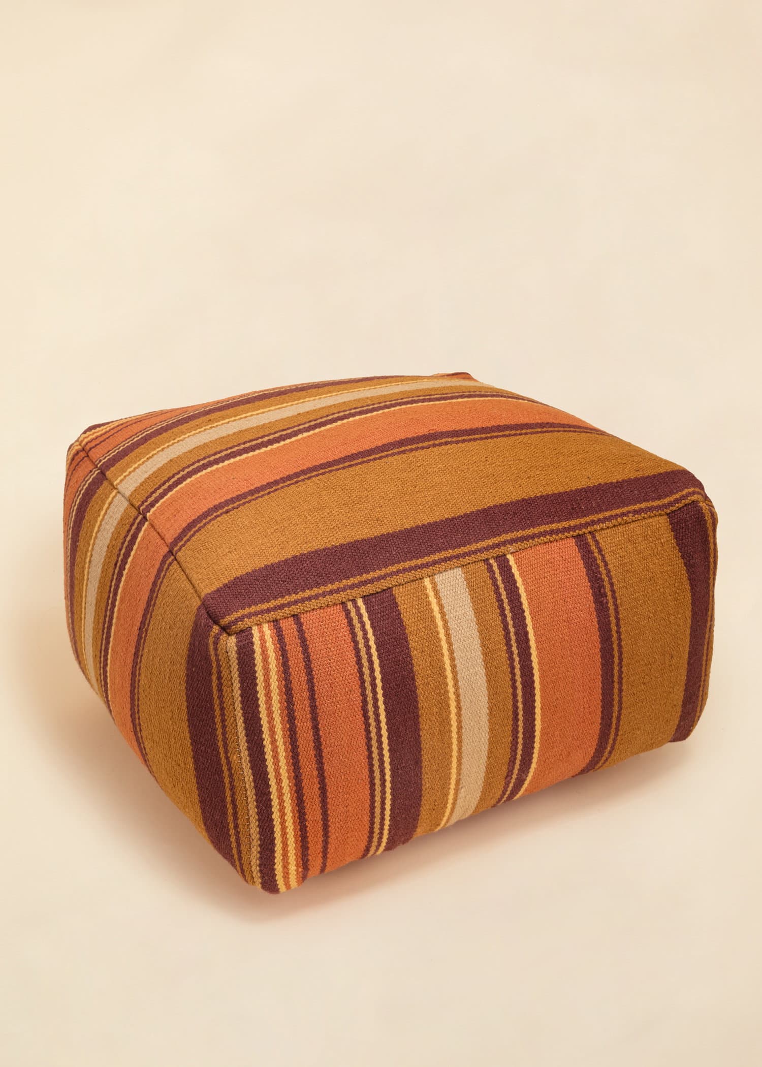 Kilim Dekorativ puff - Gul 1 - Indiska