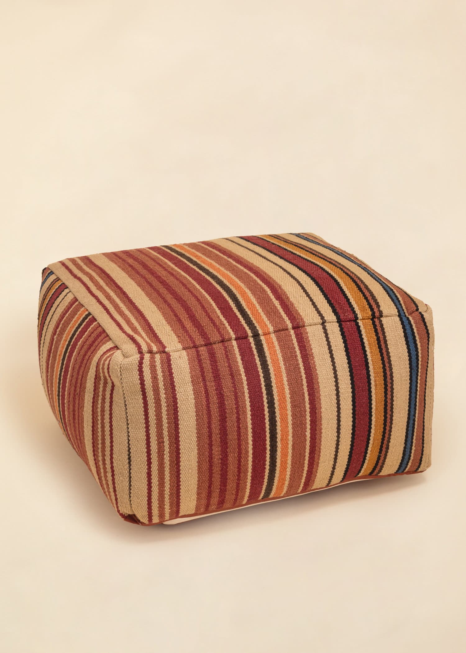 Kilim Dekorativ puff - Rød 1 - Indiska