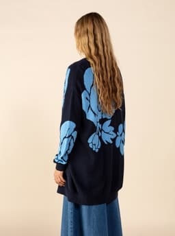 Flower Cardigan - BLUE