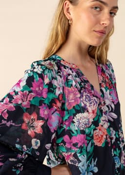 CORALIE BLOUSE - NAVY