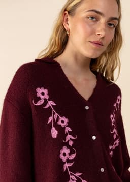 LOLA CARDIGAN - PLUM