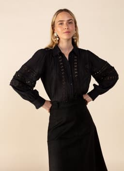 EVANGELINA BLOUSE - Black