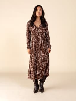 ZUDORA LS DRESS - BROWN