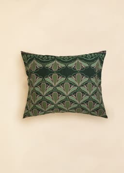 Greta Pillow Case - Green graphic petal