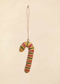 CANDY CANE ORNAMENT - GOLD