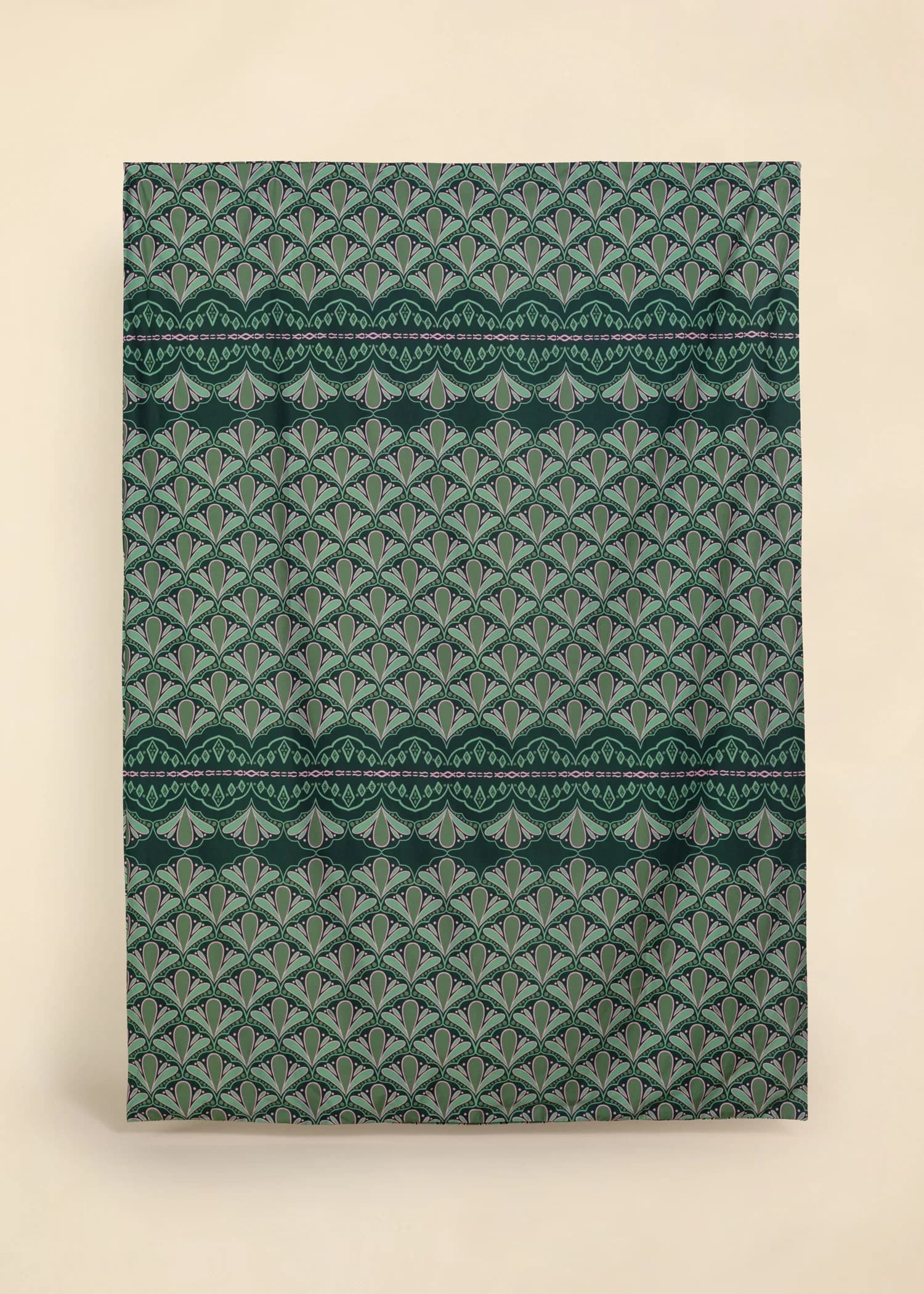 D.Cover Mønstre paslakan 150x240 CM - Grønn 3 - Indiska