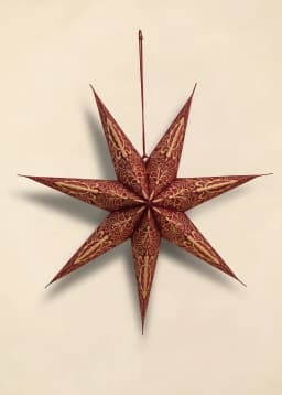 PAISLEY PRINTED STAR S - BURGUNDY