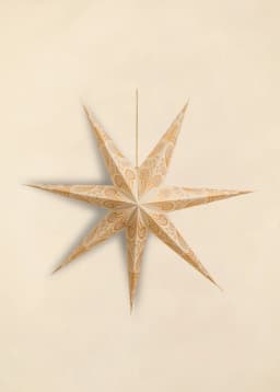 PAISLEY PRINTED STAR L - CREME