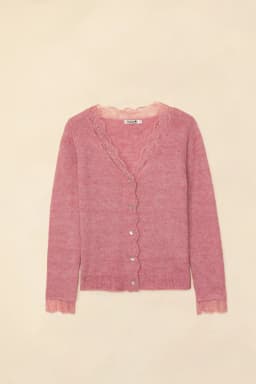LARA LACE CARDIGAN - LTPINK