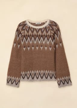 ALEXIS JACQUARD SWEATER - BEIGE