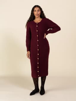 HEART DRESS - BURGUNDY