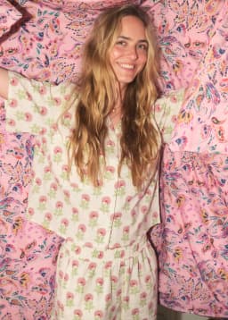 Flora Shirt - FLORAL BUTTI PINK
