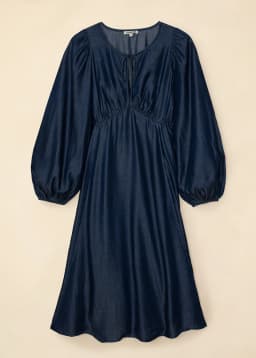 FLORENCE TENCEL DRESS - DKBLUE