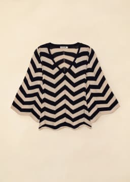BIANCA LS TOP - NAVY STRIPE