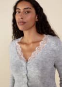 LARA LACE CARDIGAN - GREY
