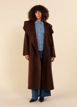 PHOEBE COAT - DKBROWN