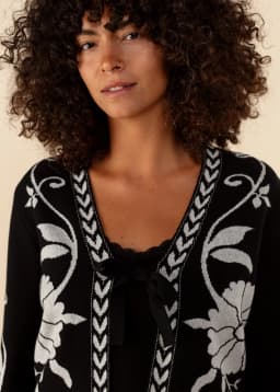 FLORA CARDIGAN - BLACK