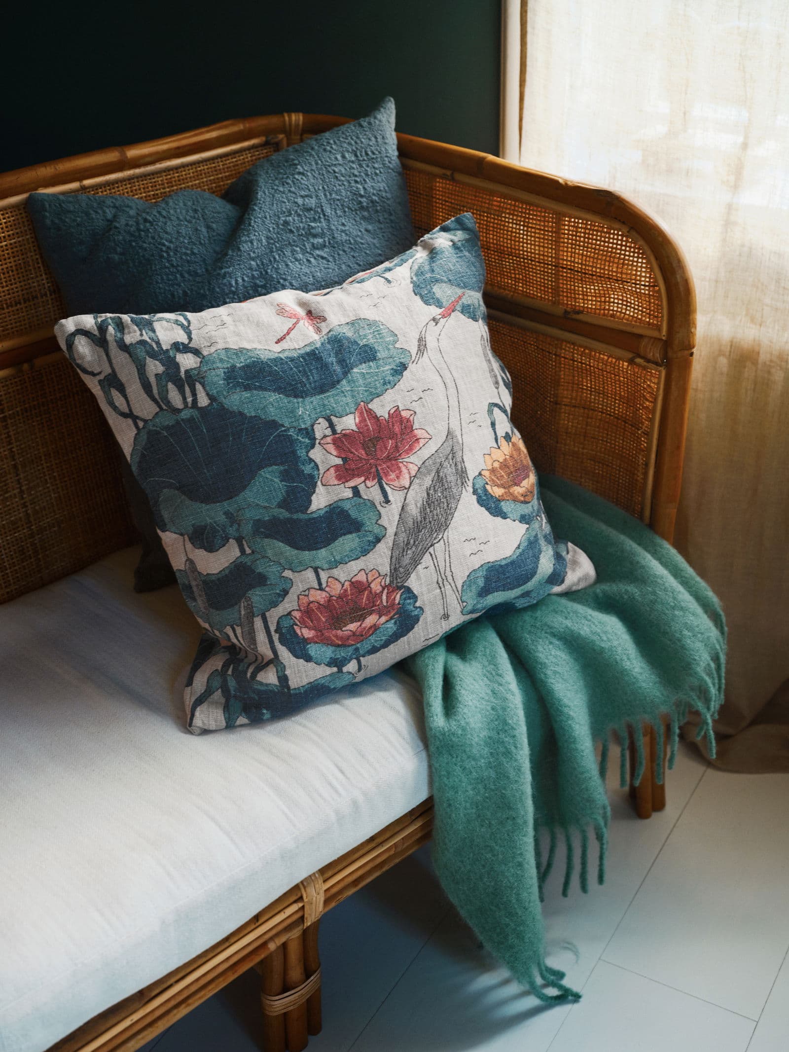 Lin Mönstrat kuddfodral - Beige 2 - Indiska