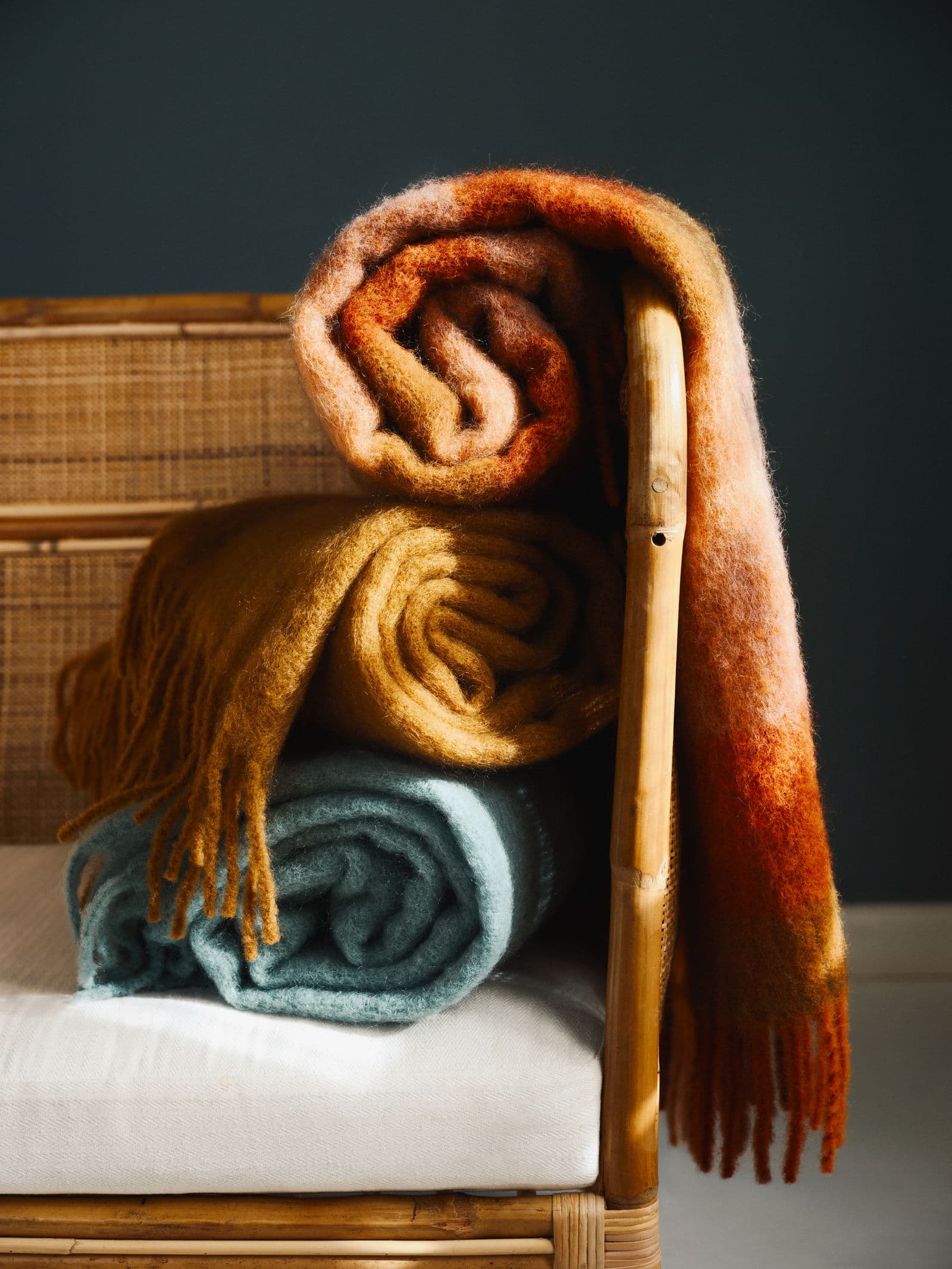 Vindhya Hapsullinen peitto - Sininen 2 - Indiska