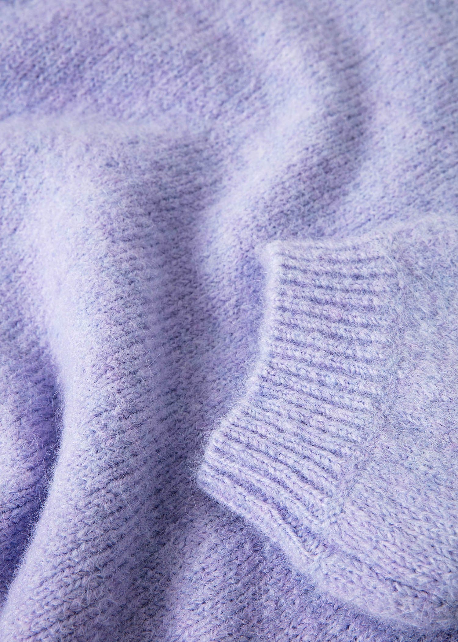 LILI Pehmeä neulottu villapaita - Violetti 4 - Indiska