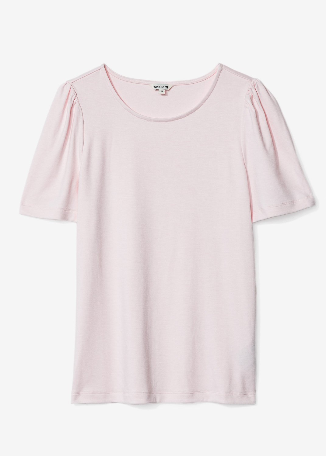 Ljusrosa t-shirt med puffärm thumbnail 4