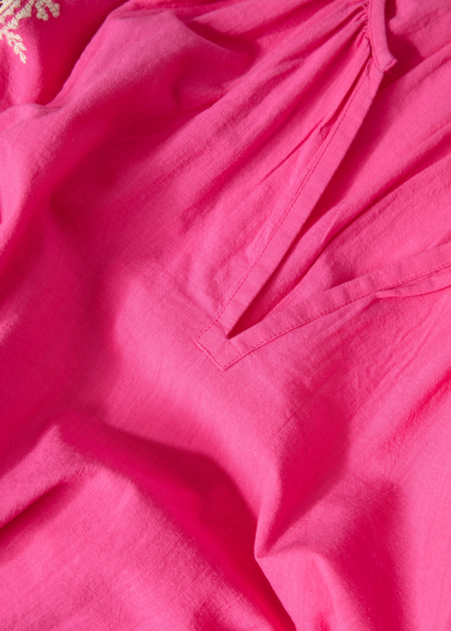 Pink cotton puff sleeve dress thumbnail 6