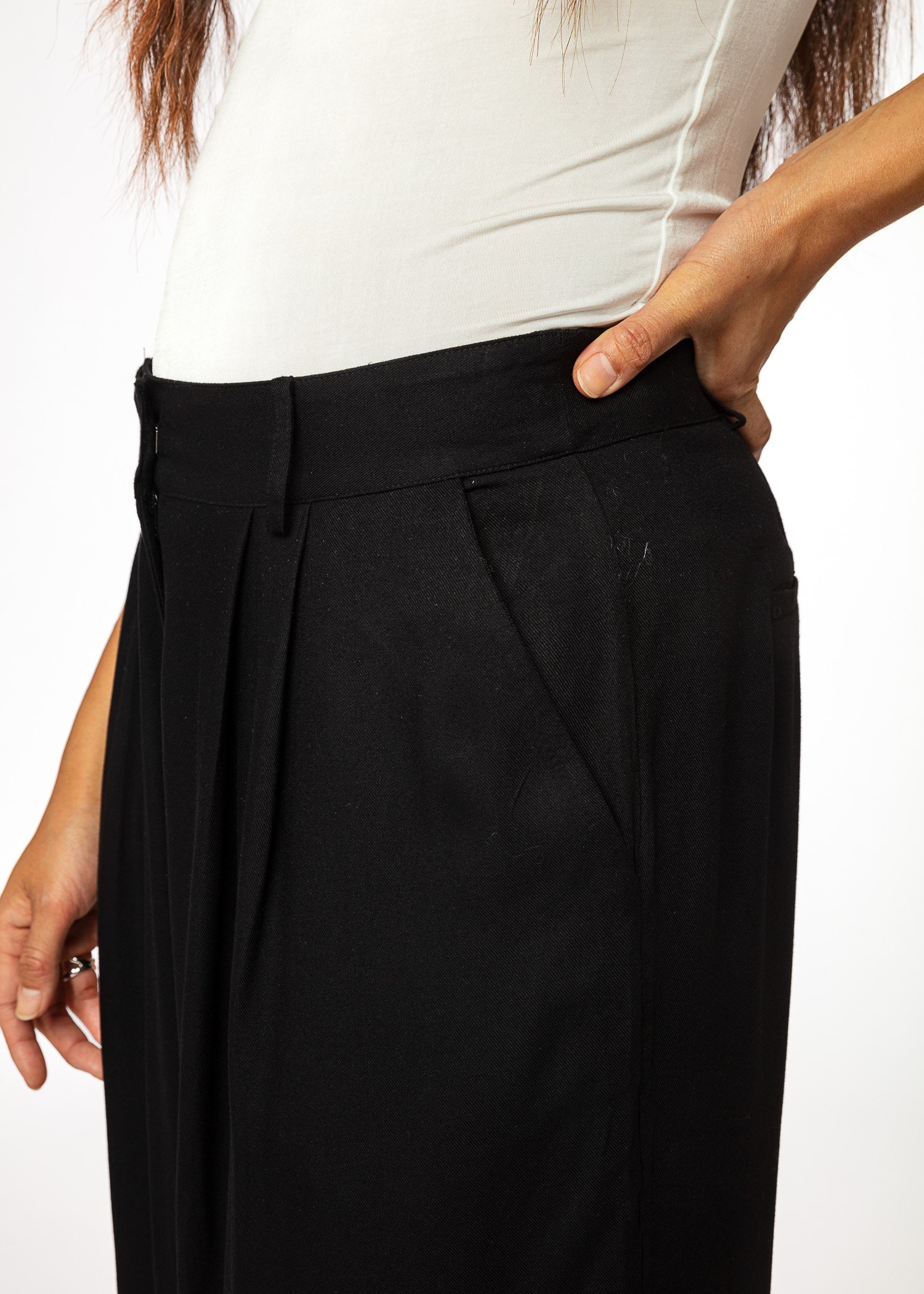 Black high waisted trousers thumbnail 2