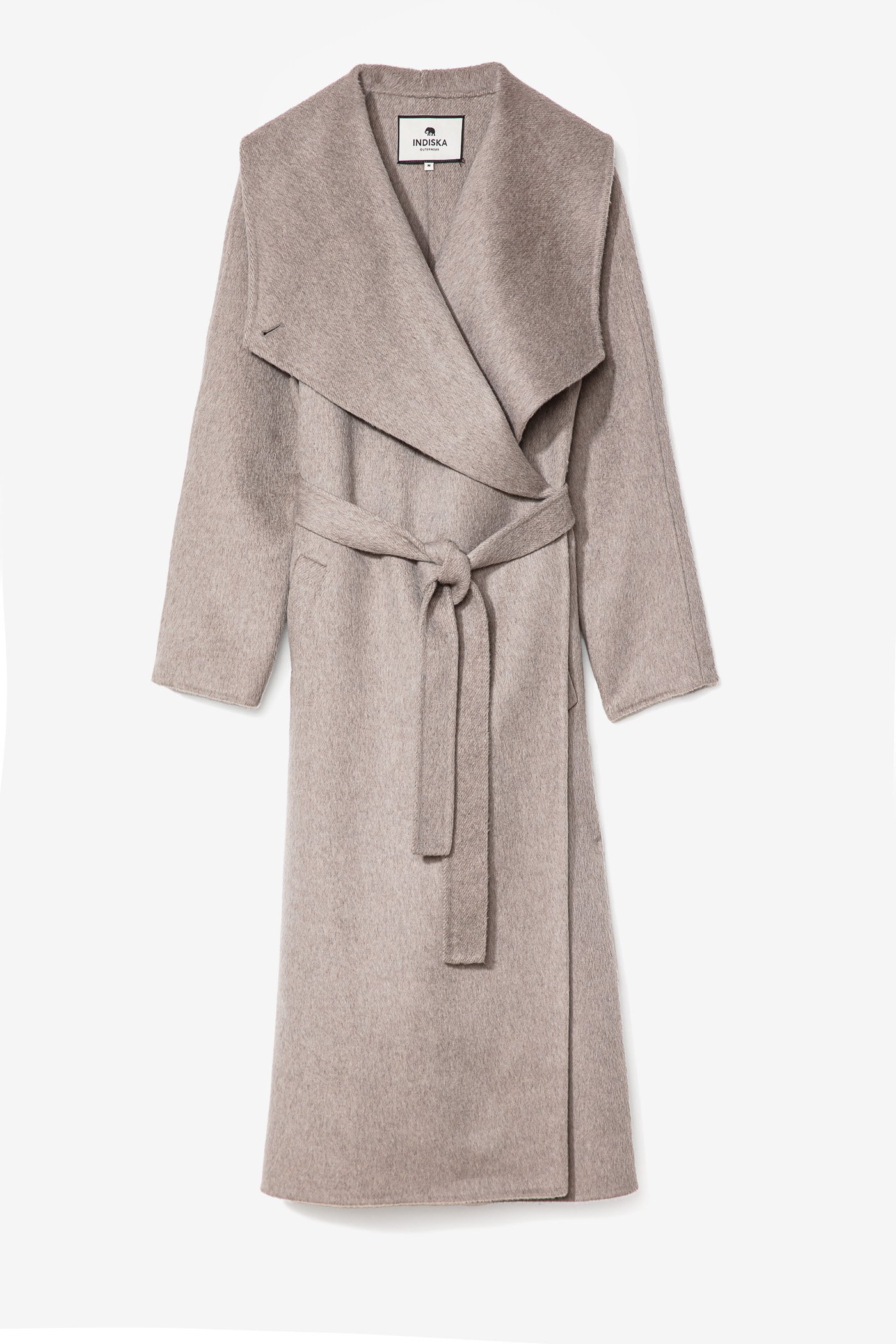 Grey long wool coat thumbnail 7