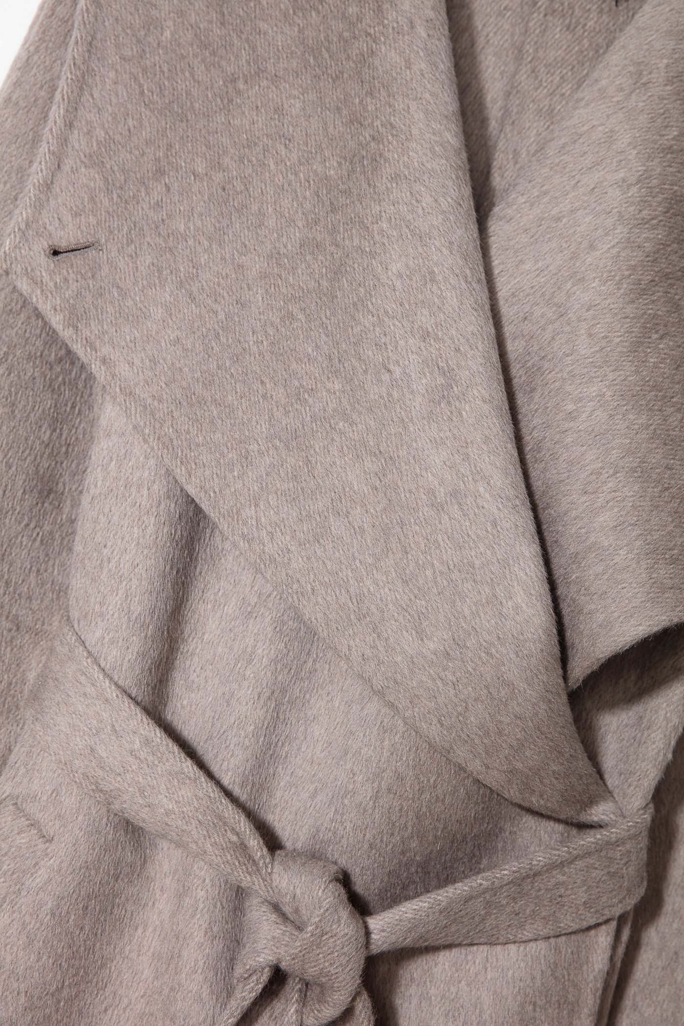 Grey long wool coat thumbnail 8