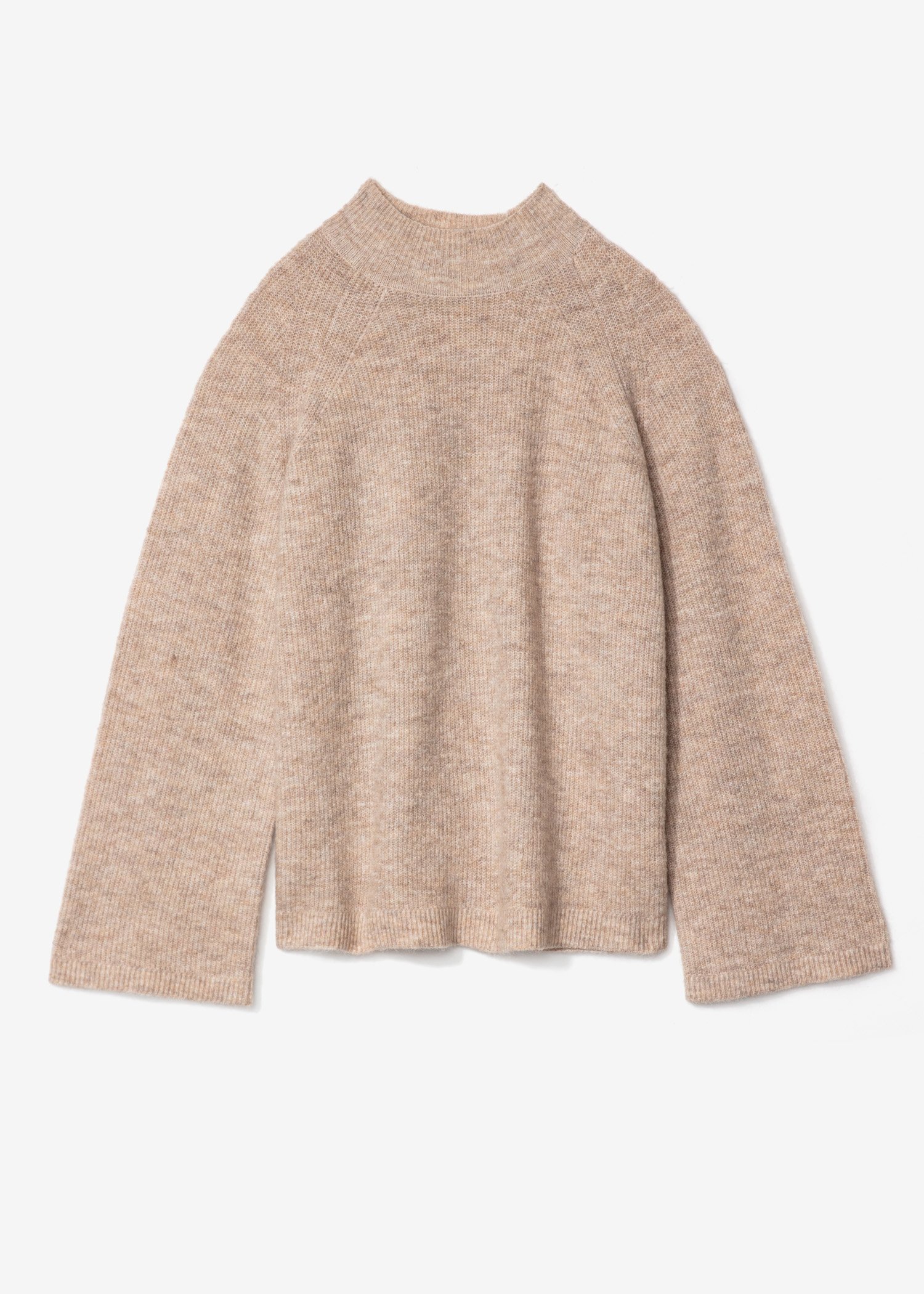 Beige knitted sweater thumbnail 4