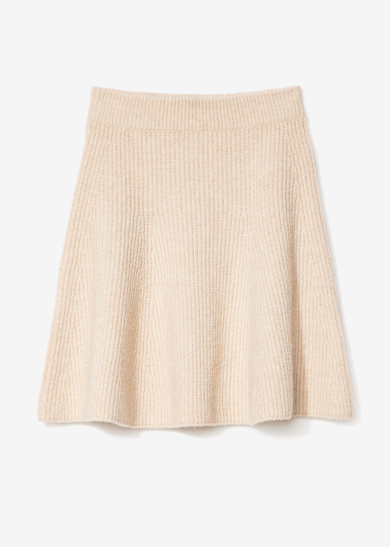 Beige ribbed skirt thumbnail 5