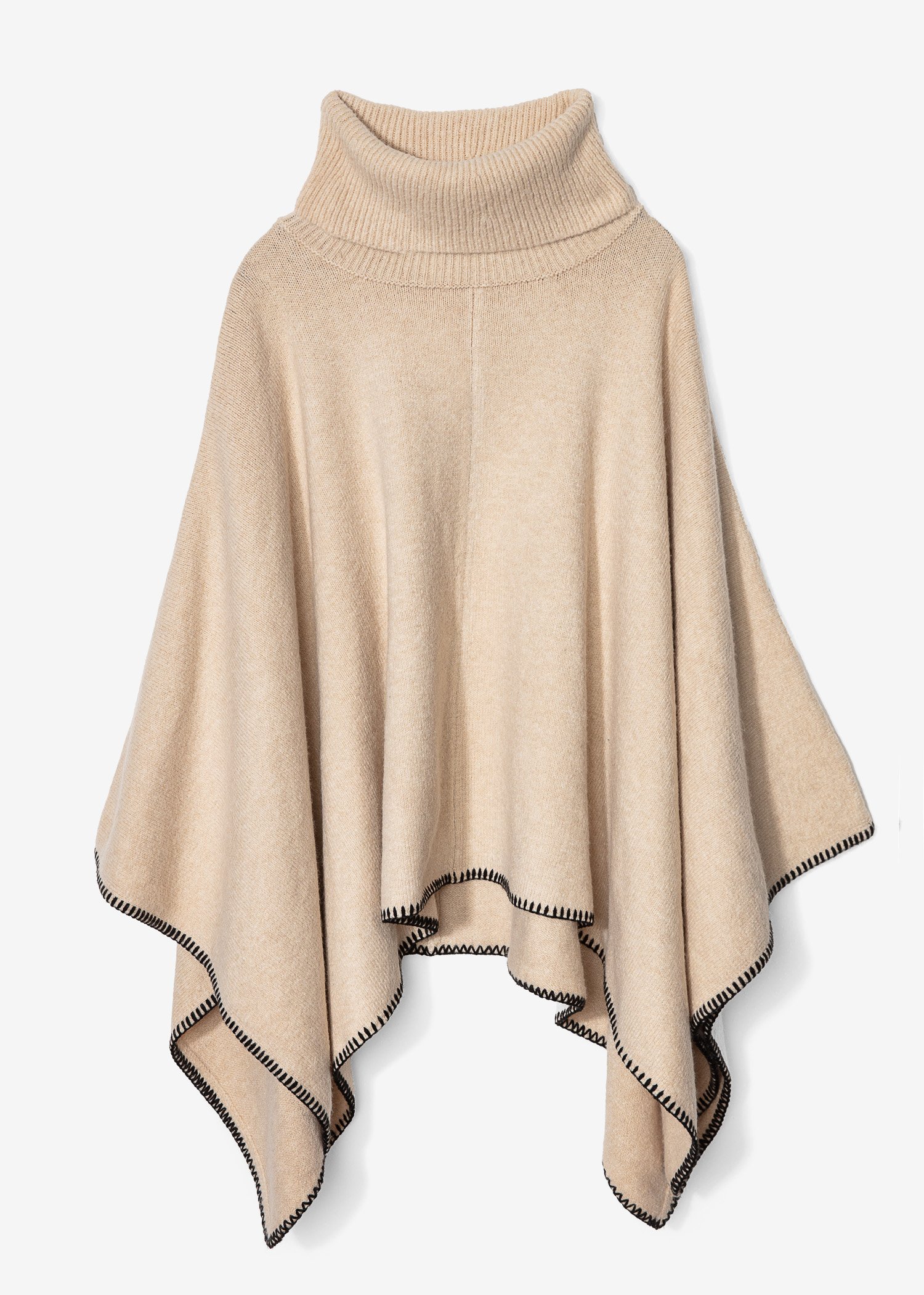 Beige poncho thumbnail 5