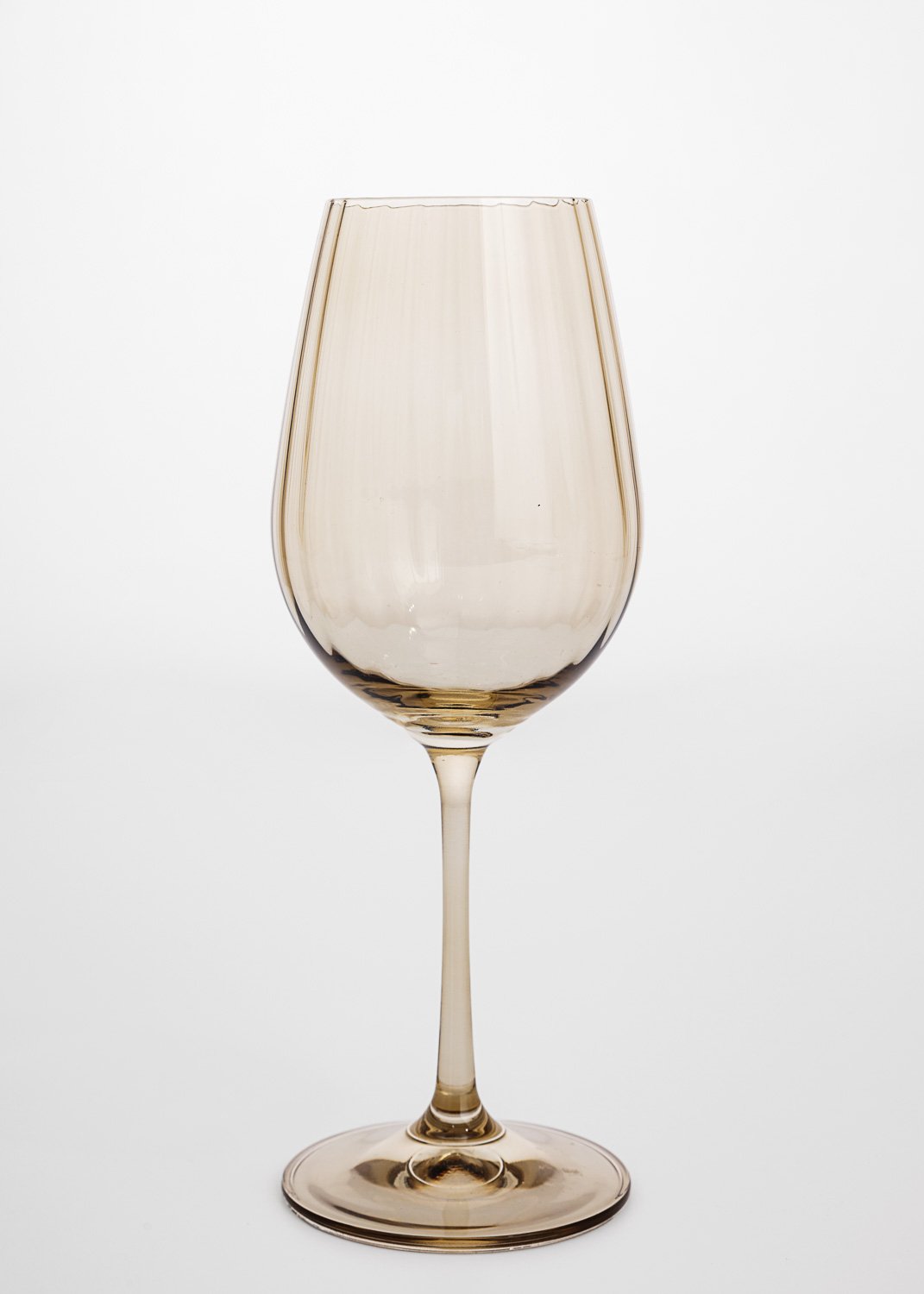 Wave white wine glass