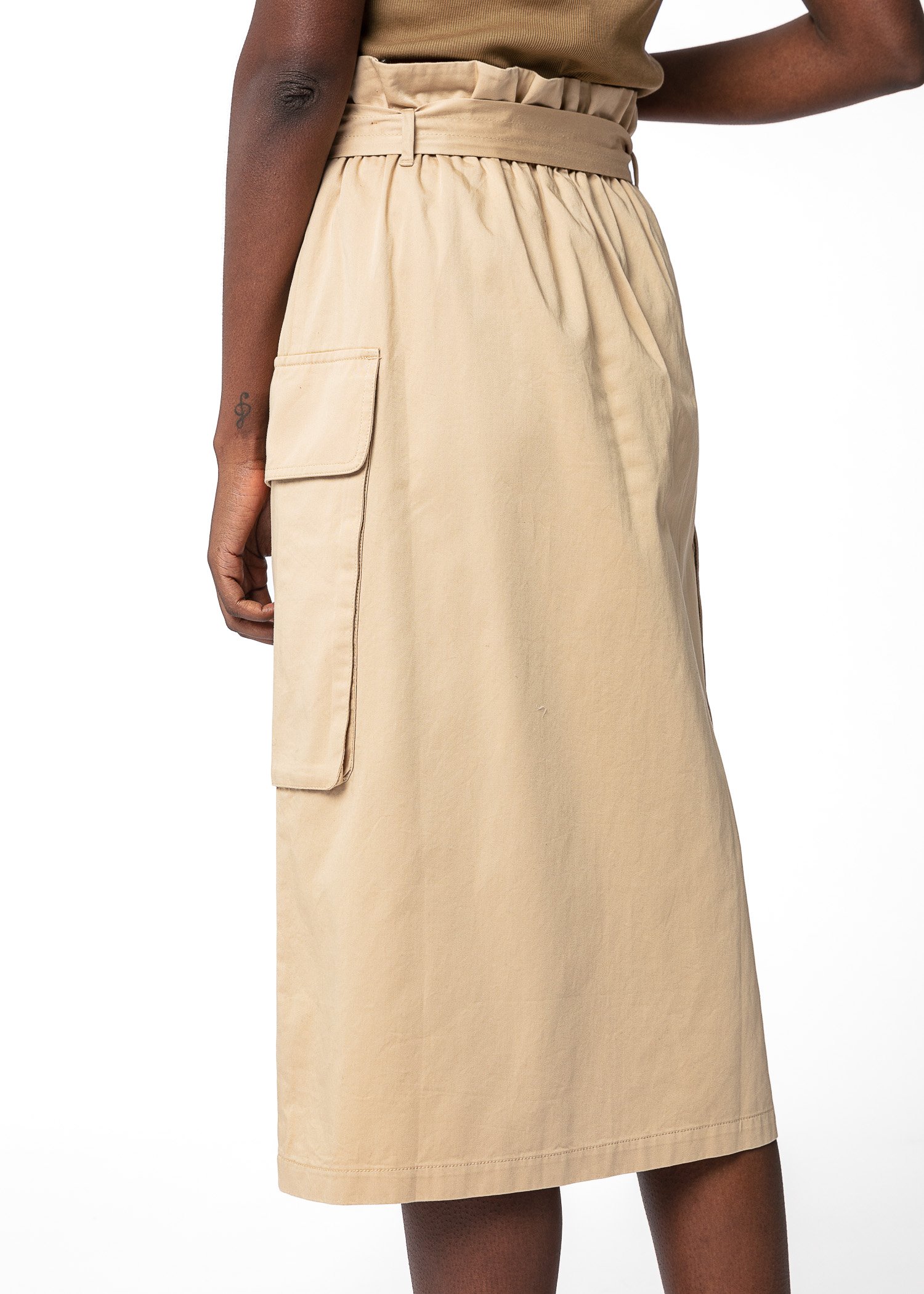 Beige cargo cotton skirt thumbnail 1